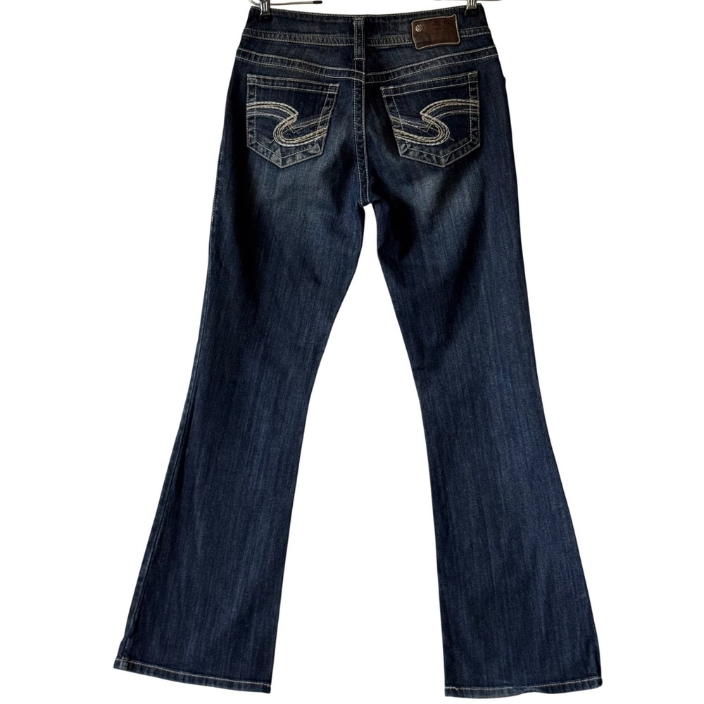 Silver Jeans Co Suki Mid Bootcut Jeans Dark Wash Fluid Denim Joga W32 L22 NEW - Picture 2 of 5